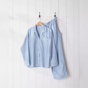 Serena & Lily "Delancy Flannel Pajamas" Sz M Chambray